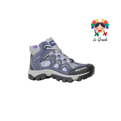 2505 DISCOVERY Gris Lila Textil Bota de Montaña para Dama