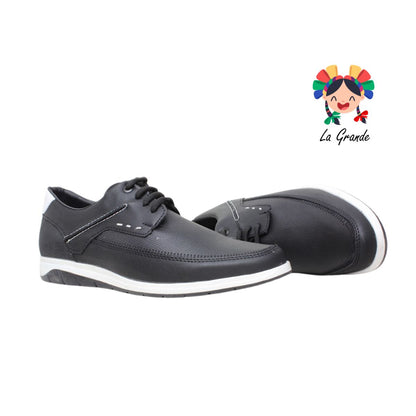 5104 NOZIVO Negro Blanco Sint Zapato Casual para Joven y Caballero
