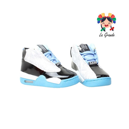 20000 PAOLA RAMIREZ Blanco Azul Tenis Casual para Niña y Niño