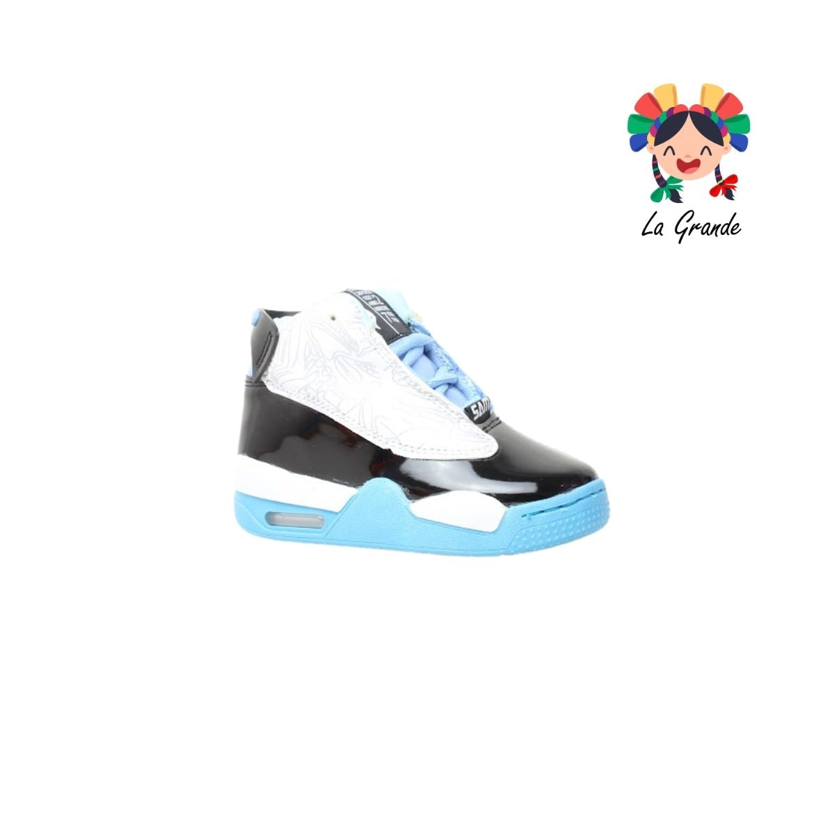 20000 PAOLA RAMIREZ Blanco Azul Tenis Casual para Niña y Niño