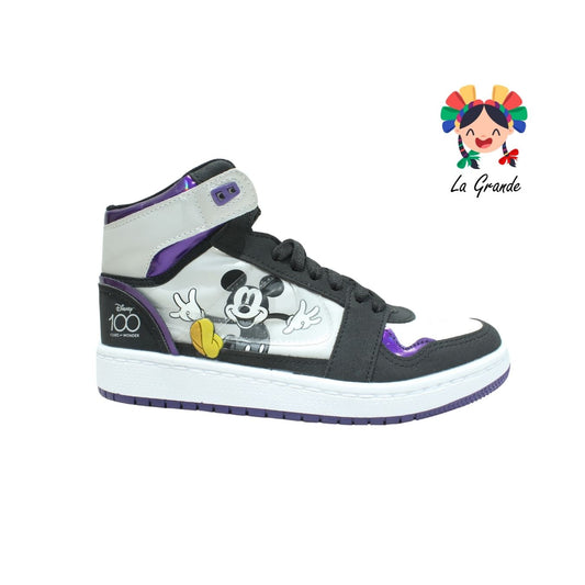 200024 DISNEY PANAM Negro Morado Sintético Tenis Tipo Bota Nacional Original Urban para Dama y Joven