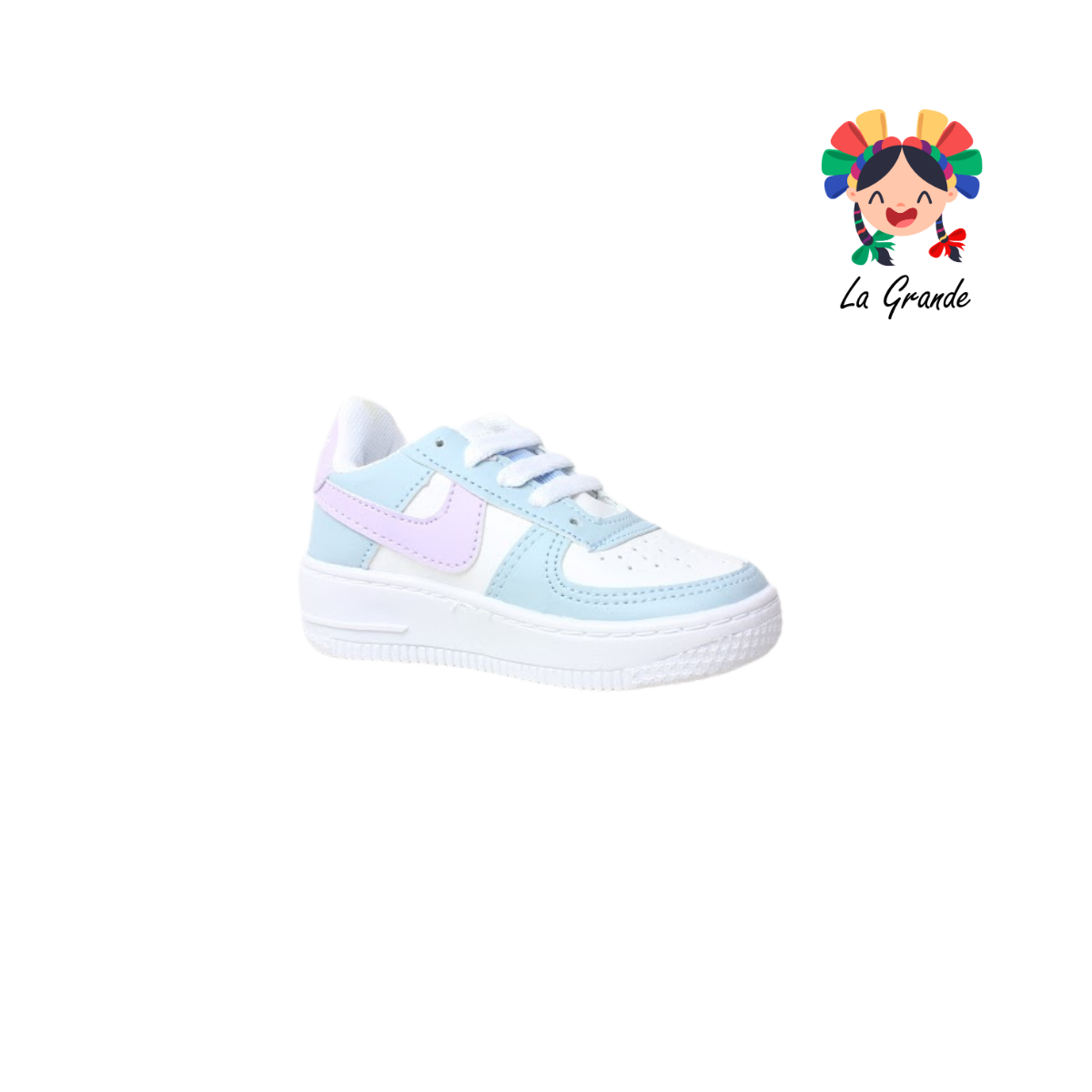 2000 JAG SPORT Bco Cielo Lila Sintético Tenis Casual para Niña y Niño