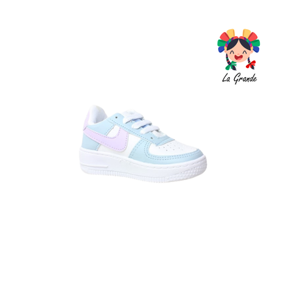 2000 JAG SPORT Bco Cielo Lila Sintético Tenis Casual para Niña y Niño