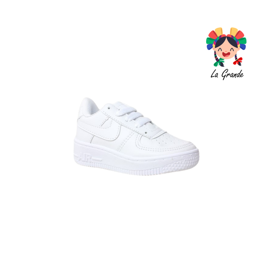 2000 JAG SPORT Blanco Total Sintético Tenis Escolar para Niña y Niño