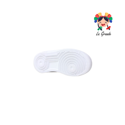 2000 JAG SPORT Blanco Total Sint Tenis Escolar para Niña y Niño