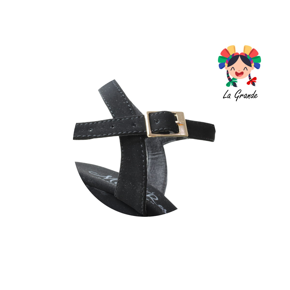 2001-2 MARI ROSS Negro Nobuck Zapatilla Destalonada con Plataforma para Dama
