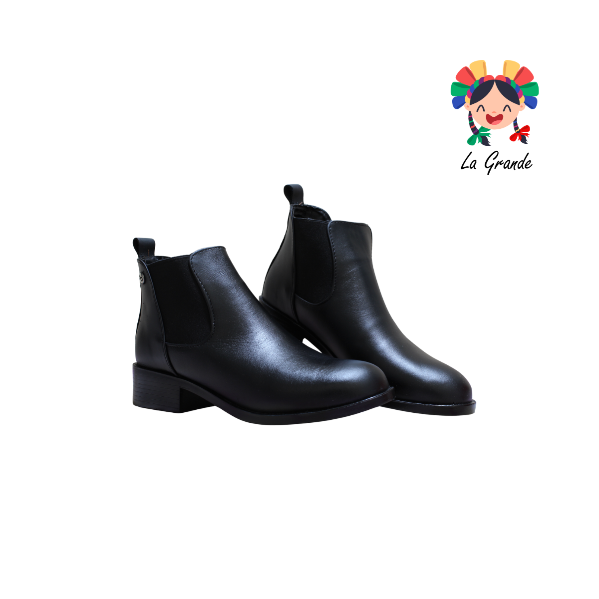 2001 AMPARO Negro Piel Bota para Dama