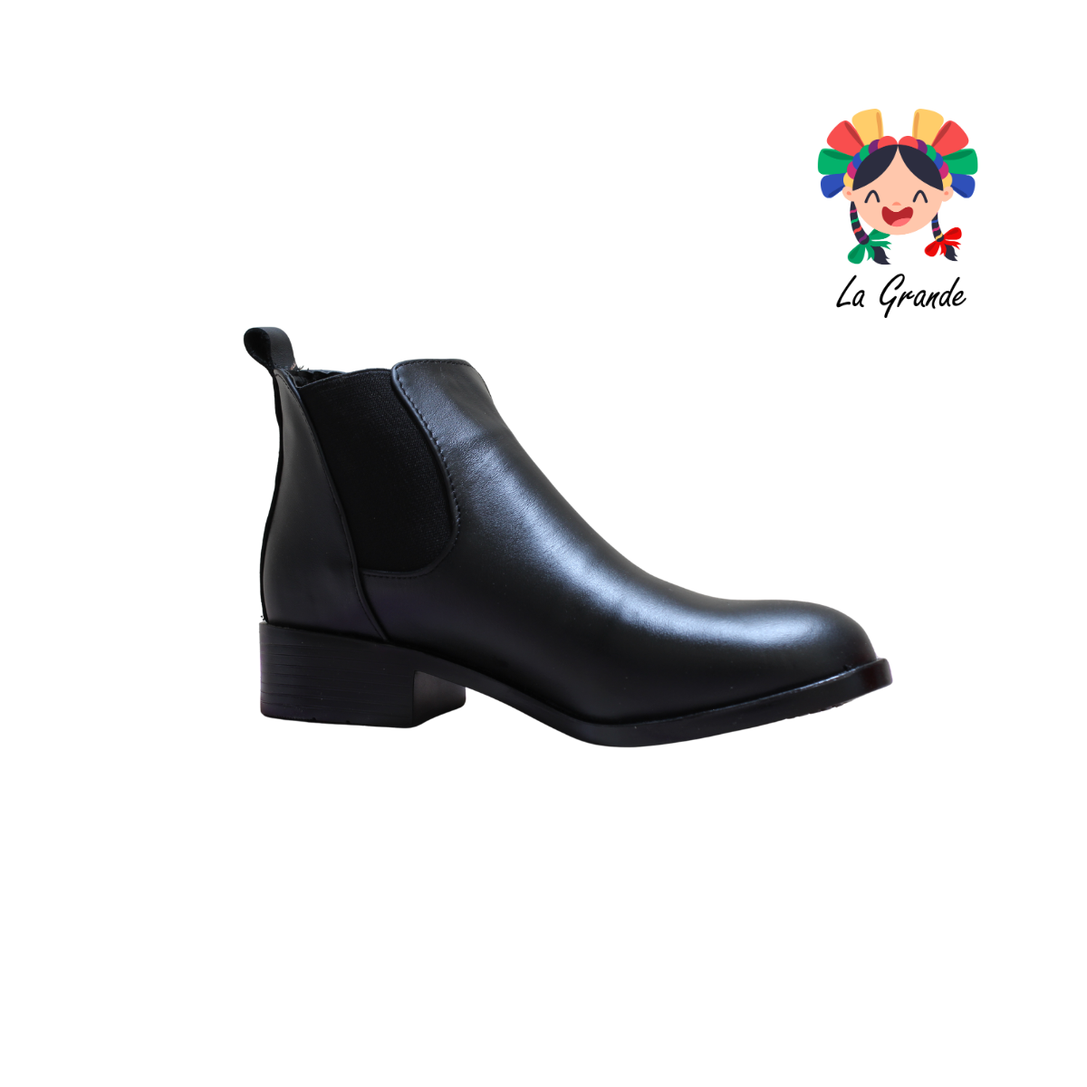2001 AMPARO Negro Piel Bota para Dama