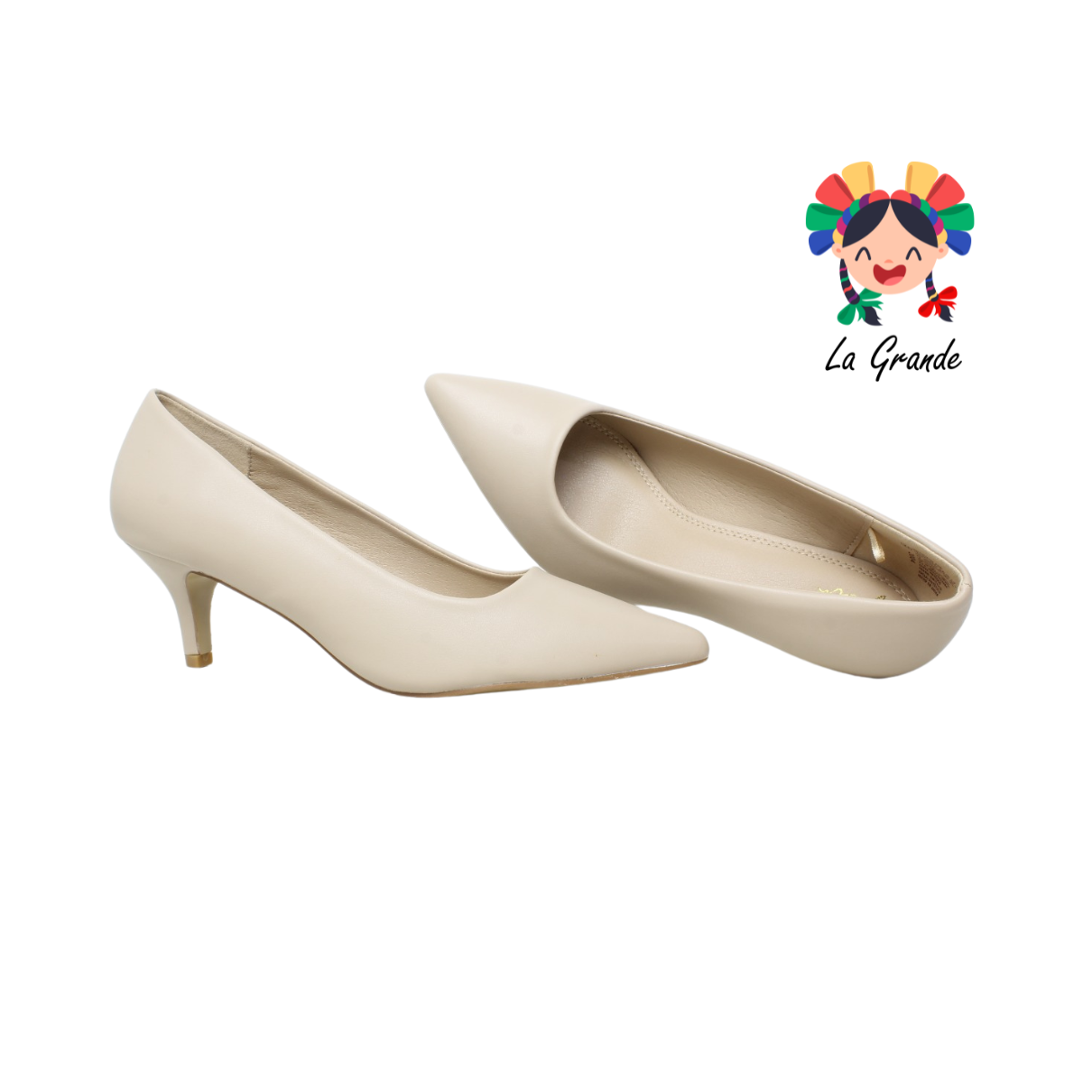2004 YAELI FASHION Maquillaje Zapatilla de Vestir con Tacón Delgado para Dama