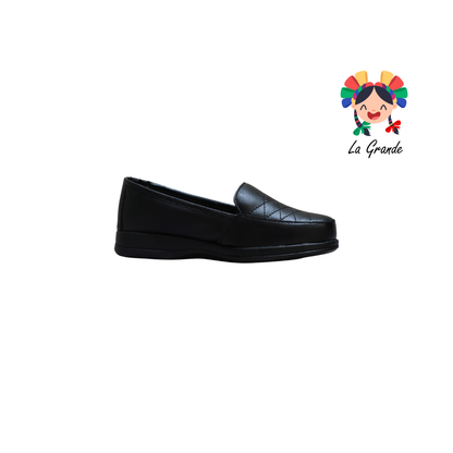 2005 NUBE Negro Piel Zapato Confort para Dama