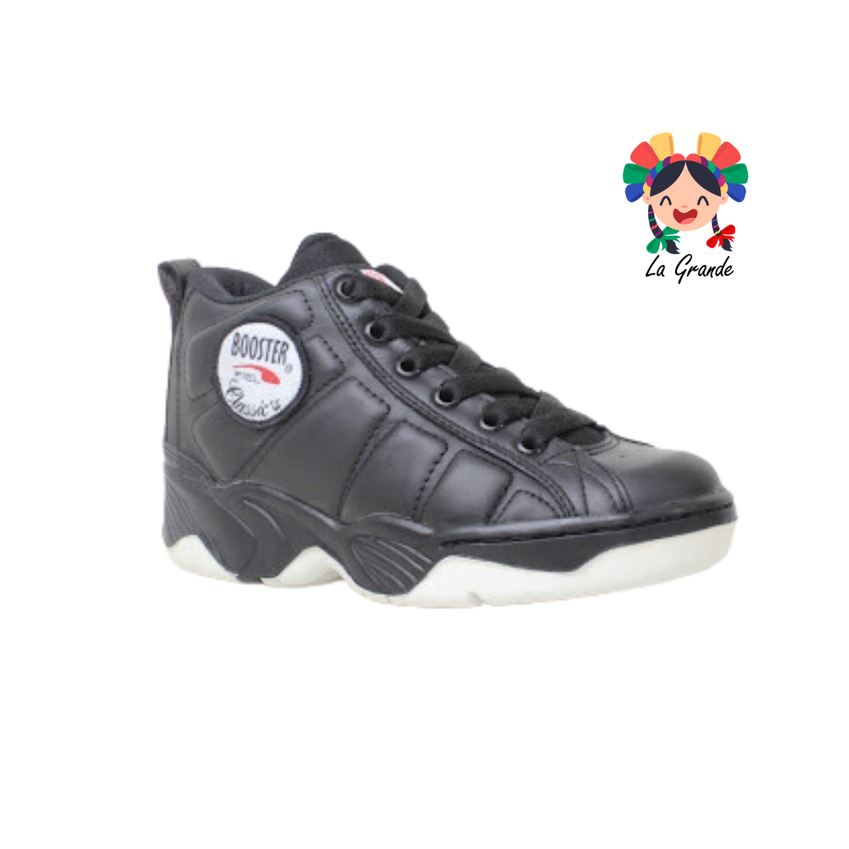 2008 BOOSTER Negro Tenis Casual Bota para Dama, Joven y Caballero