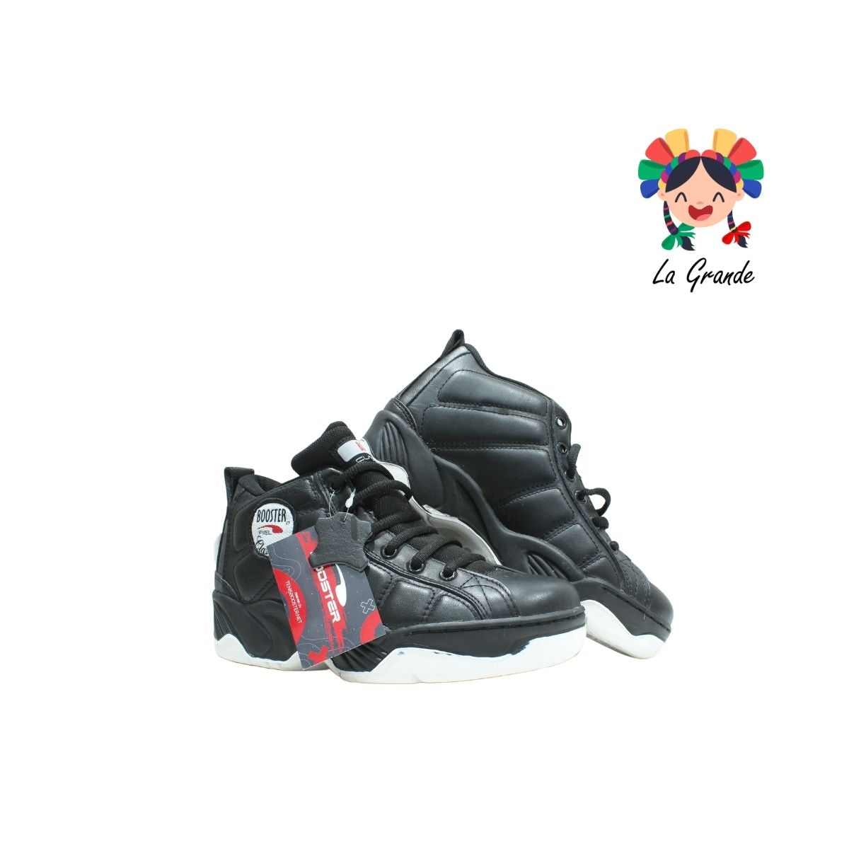 2008 BOOSTER Negro Tenis Casual Bota para Dama, Joven y Caballero