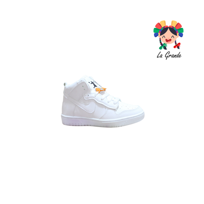 912 CUPRA Blanco Blanco Sintético Tenis Escolar Para Niña y Niño
