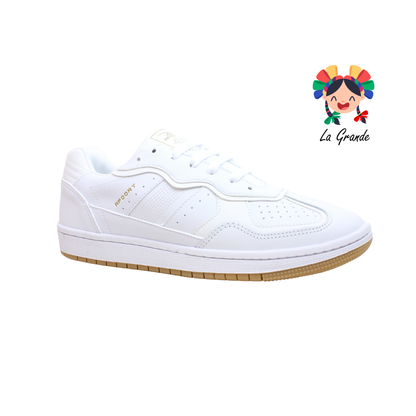 MY012 APOORT Blanco Piel Tenis Casual para Dama, Joven y Caballero