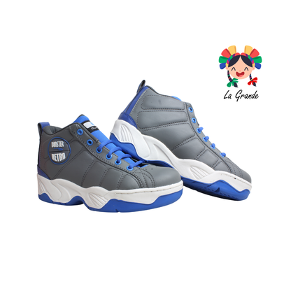 2015 BOOSTER Gris Azul Piel Tenis Casual para Caballero