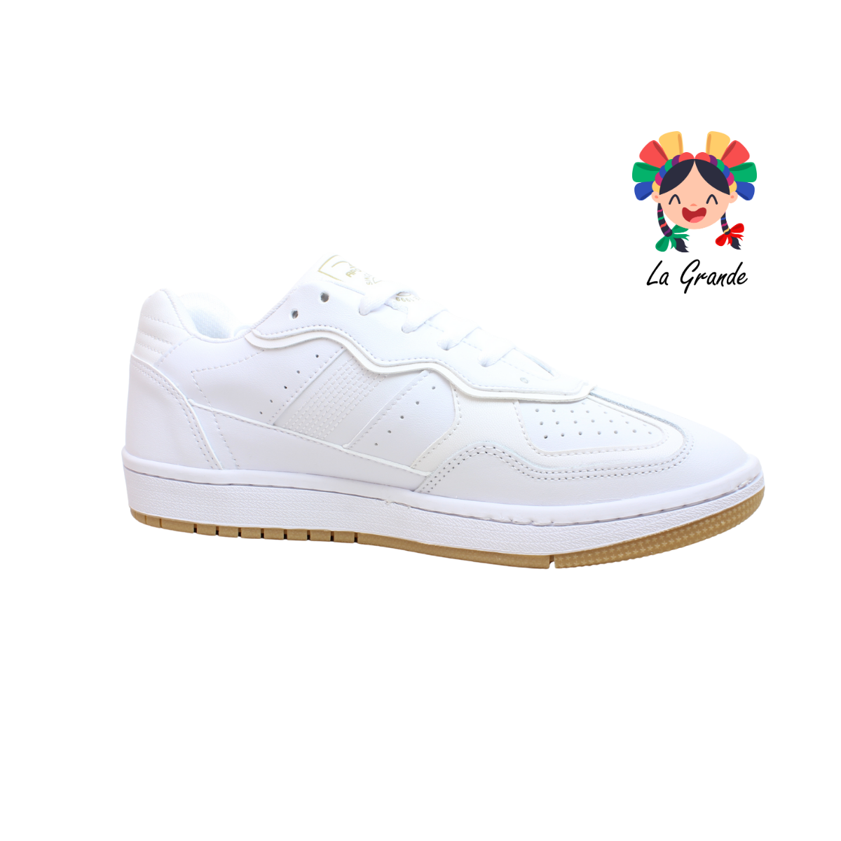 MY012 APOORT Blanco Piel Tenis Casual para Dama, Joven y Caballero