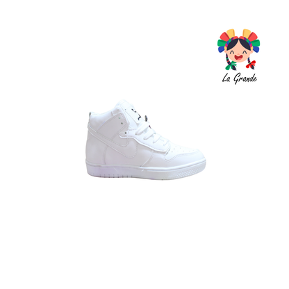 912 CUPRA Blanco Blanco Sintético Tenis Escolar Para Niña y Niño