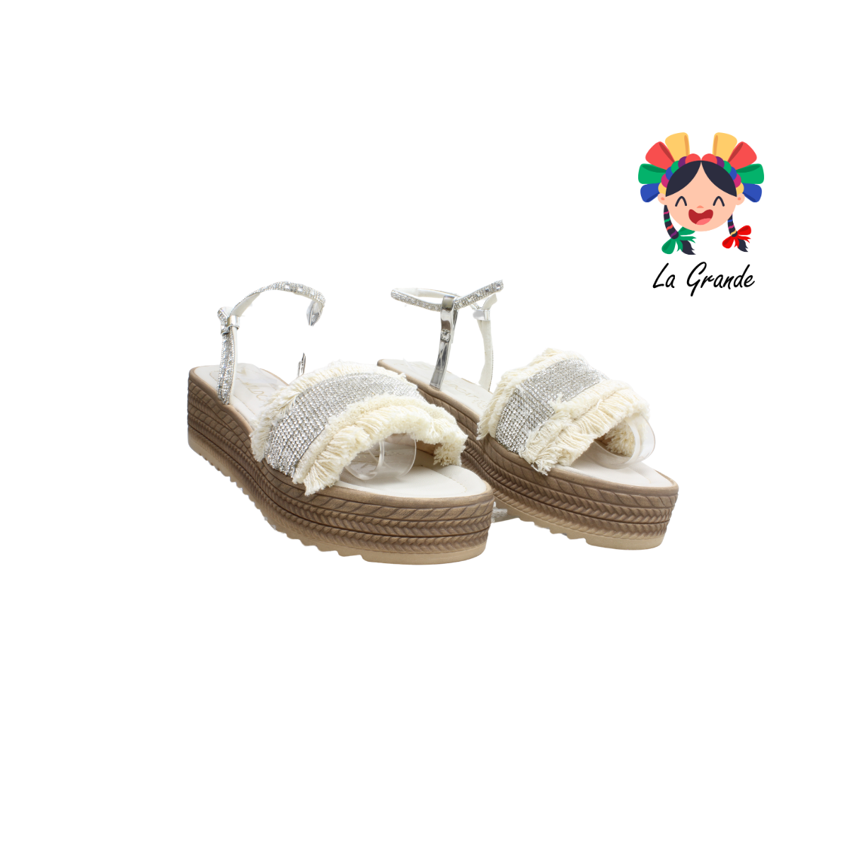 201 WILDCAT Beige Napa Sandalia Casual para Dama