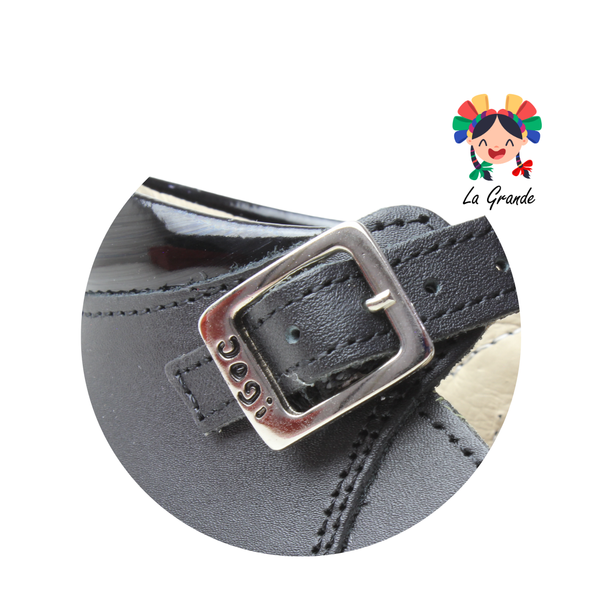 2020 DOGI Negro Piel Zapato para Niña