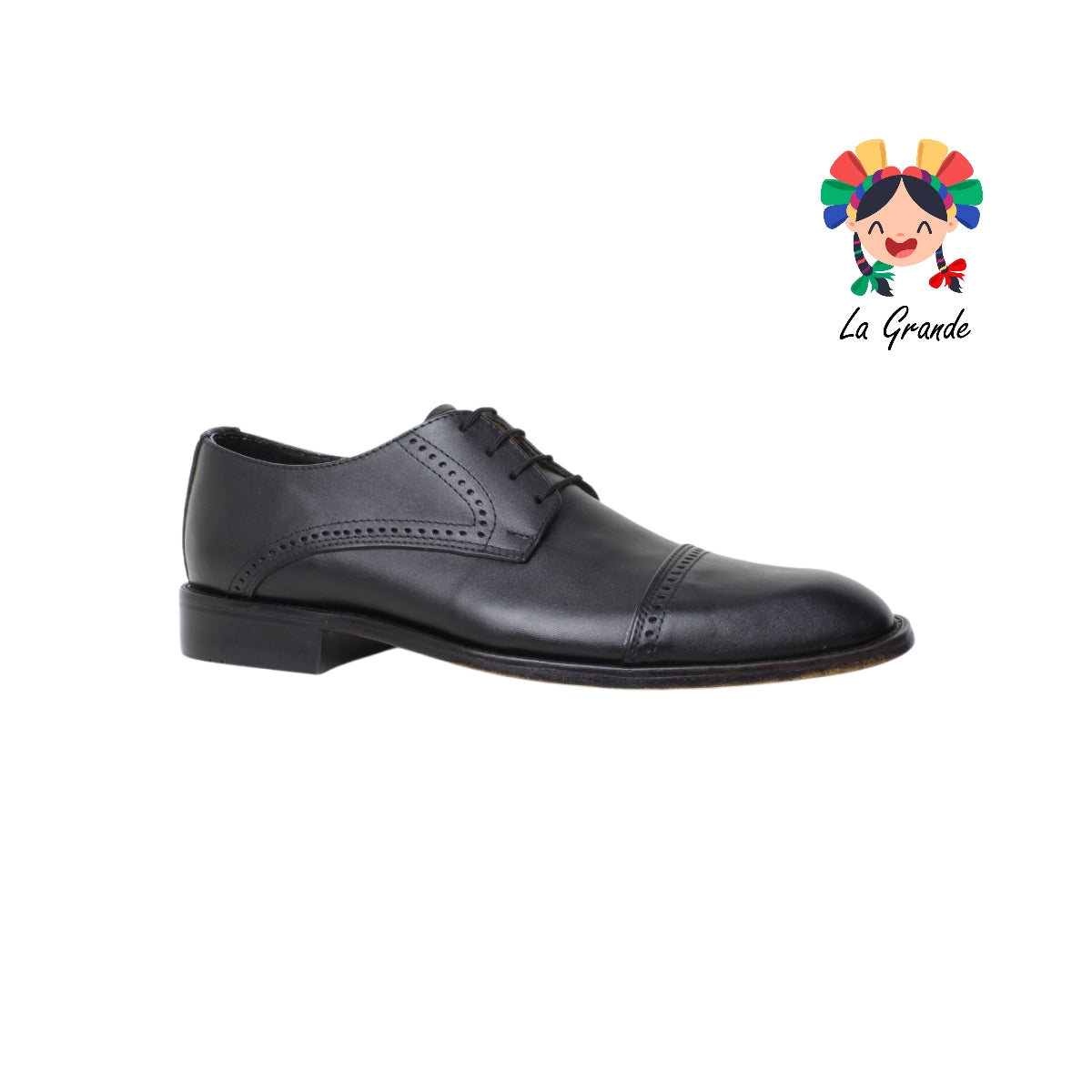 102 GARDEL Negro Piel Zapato de Vestir para Caballero