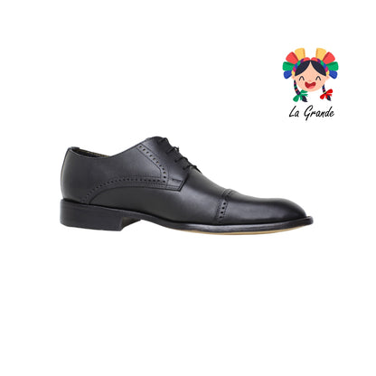 102 GARDEL Negro Piel Zapato de Vestir para Caballero