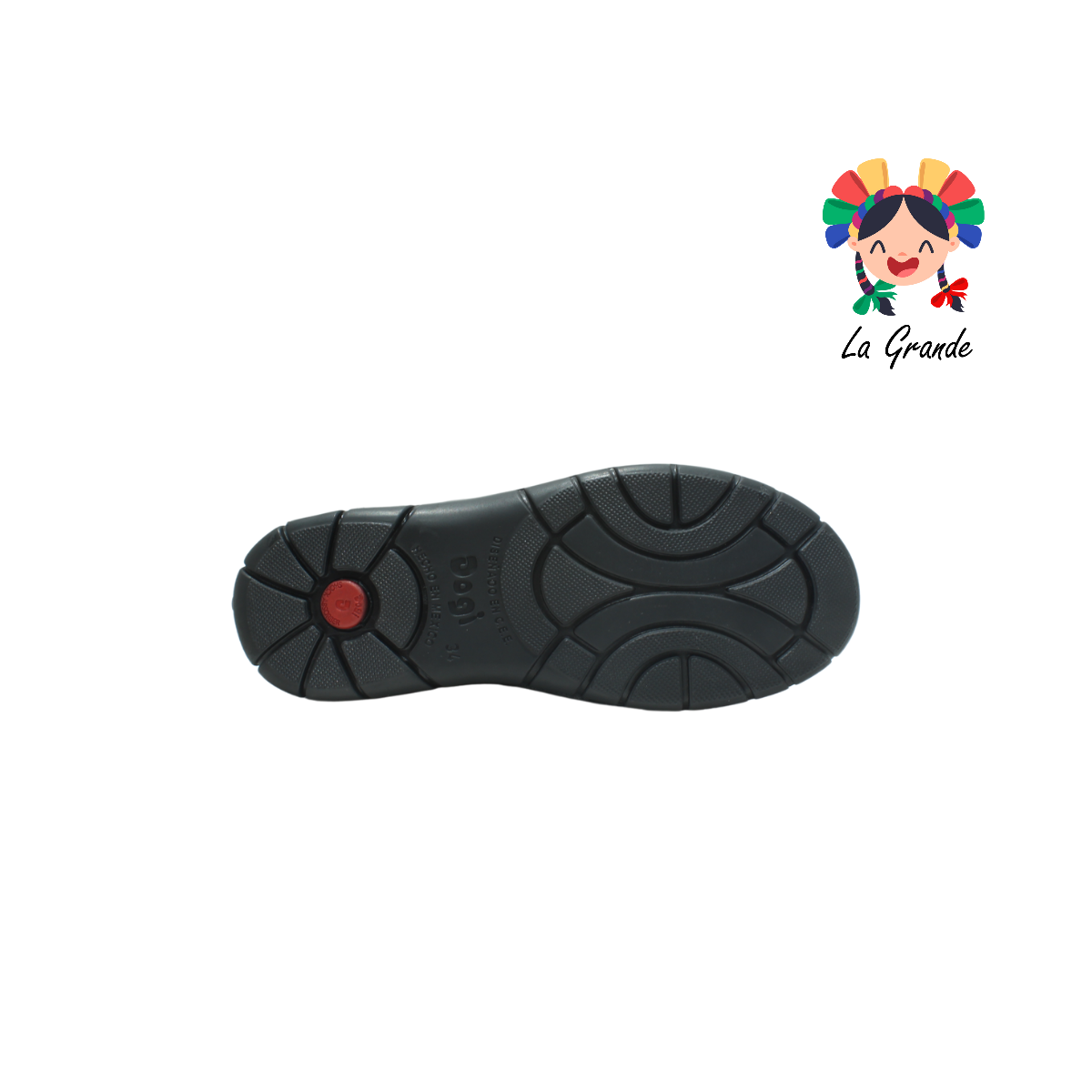 5041 DOGI Negro Piel Zapato Escolar para Niño y Joven