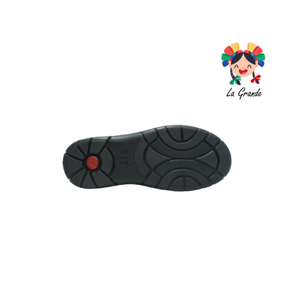 5041 DOGI Negro Piel Zapato Escolar para Niño y Joven