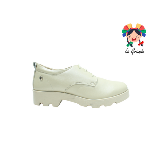 2806 DOGI Crema Piel Zapato Casual para Dama