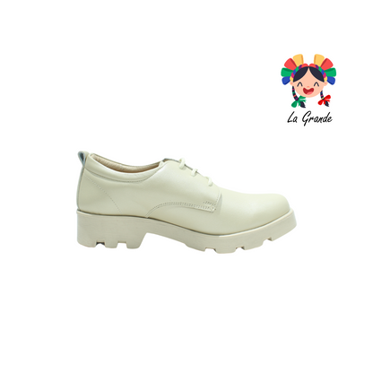 2806 DOGI Crema Piel Zapato Casual para Dama