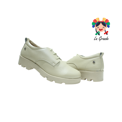 2806 DOGI Crema Piel Zapato Casual para Dama