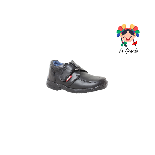 2024 MXW Negro Piel Zapato Casual para Niño