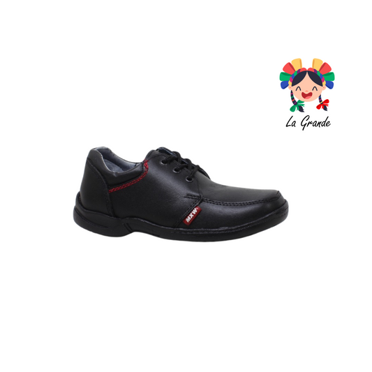 2025 MXW Negro Sint Zapato Escolar Choclo para Niño y Joven