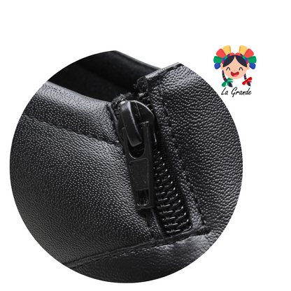 2025 NUBE Negro Piel Zapato Confort para Dama