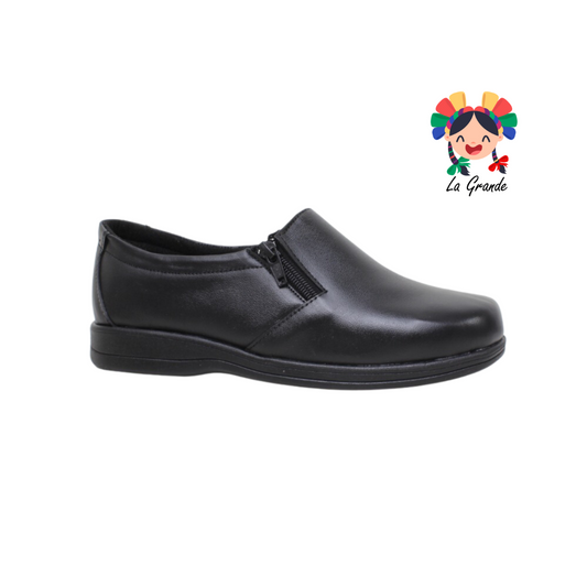 2025 NUBE Negro Piel Zapato Confort para Dama