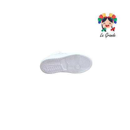 912 CUPRA Blanco Blanco Sintético Tenis Escolar Para Niña y Niño