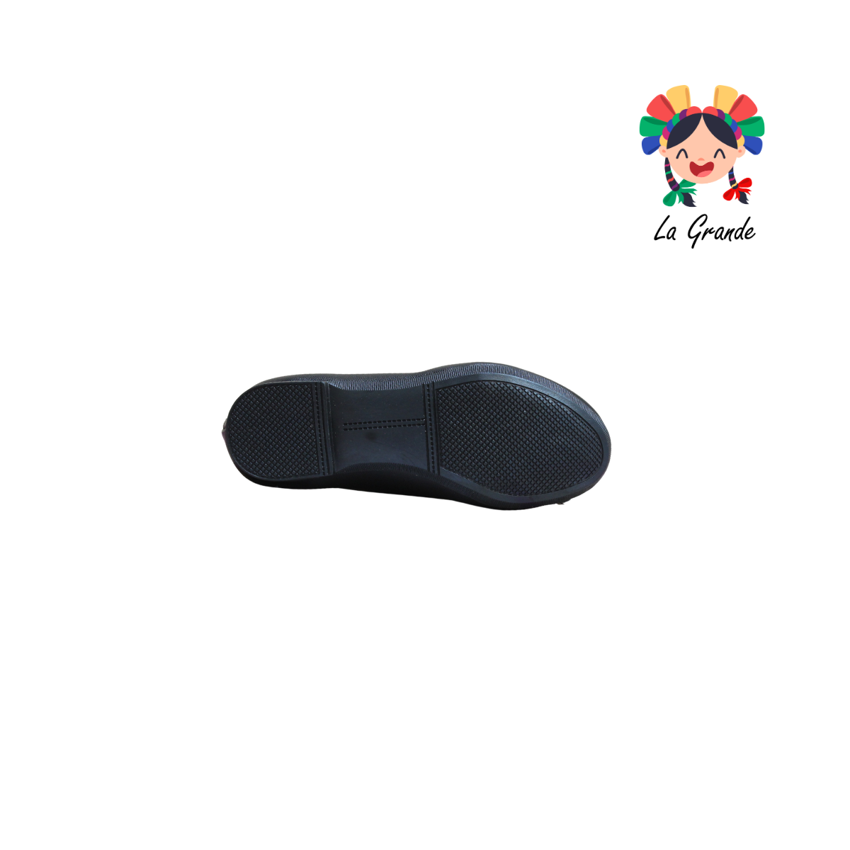 3500 YUL Negro Cabra Balerina Casual para Niña