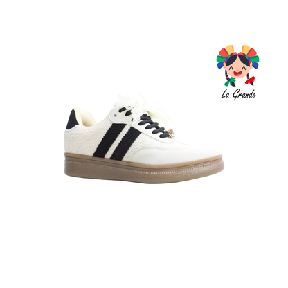 203 WILDCAT Latte Negro Tenis Casual para Dama