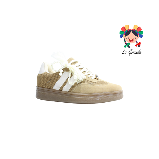 203 WILDCAT Melle Latte Tenis Casual para Dama