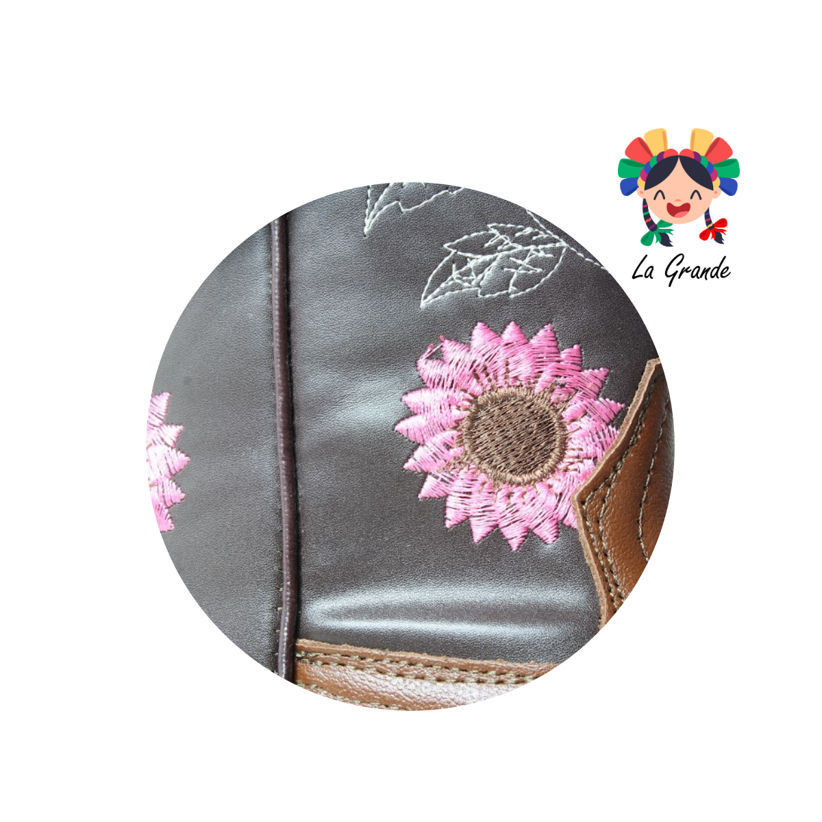 2040 CASTRO BOOTS Shedron Rosa con Bordados para Dama