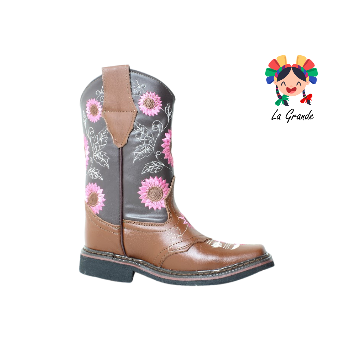 2040 CASTRO BOOTS Shedron Rosa con Bordados para Dama