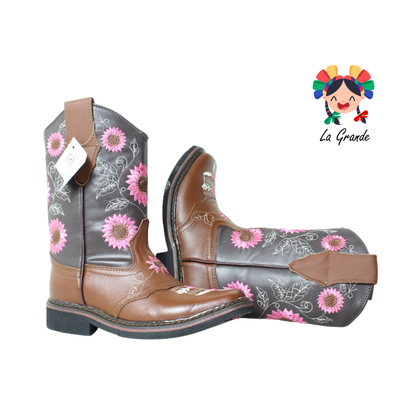 2040 CASTRO BOOTS Shedron Rosa con Bordados para Dama