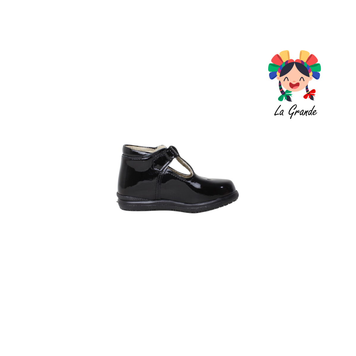 2040 DOGI Negro Piel Charol Zapato Bebé