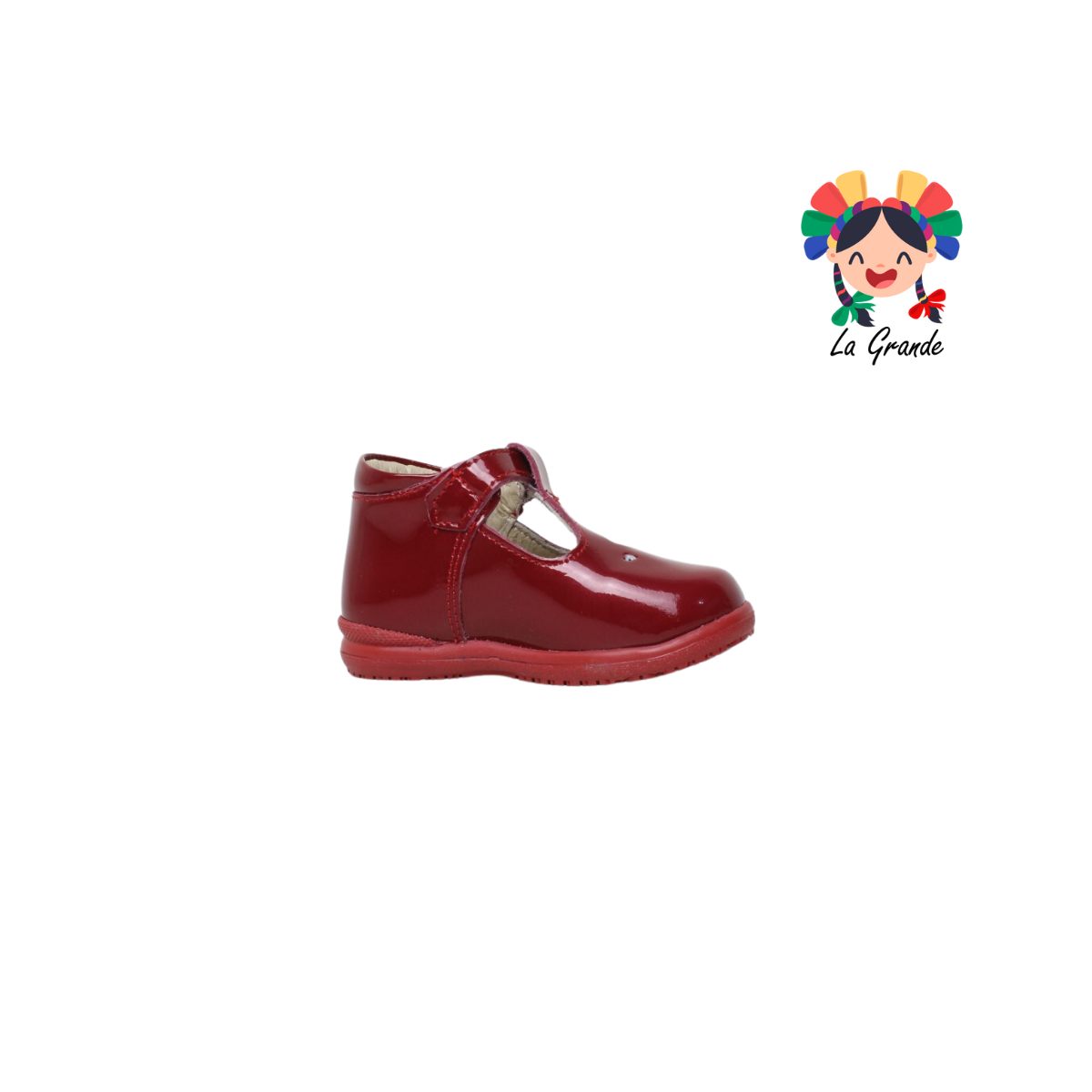 2040 DOGI Rojo Piel Charol Zapato Casual para Bebé