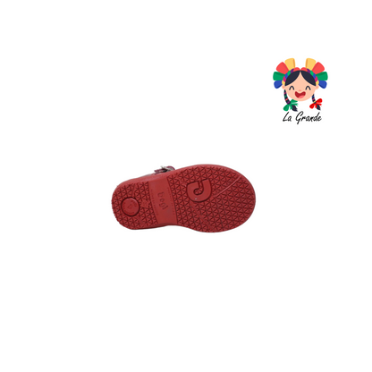 2040 DOGI Rojo Piel Charol Zapato Casual para Bebé