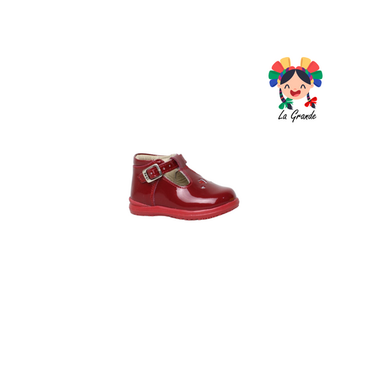 2040 DOGI Rojo Piel Charol Zapato Casual para Bebé