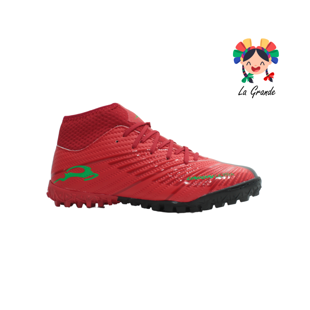 2040M UNION Rojo Oxford Tenis de Fútbol Rápido con Calcetin para Joven