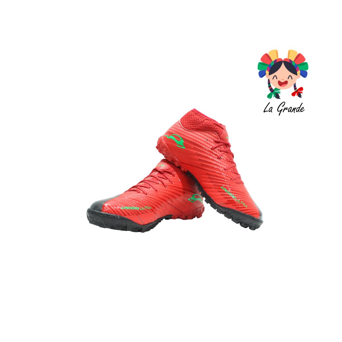 2040M UNION Rojo Oxford Tenis de Fútbol Rápido con Calcetin para Joven