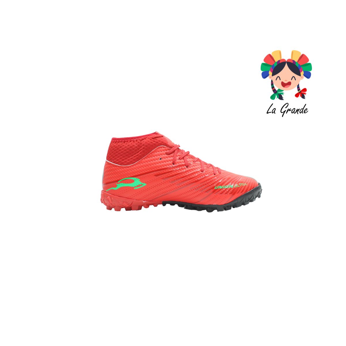 2040M UNION Rojo Oxford Tenis de Fútbol Rápido con Calcetin para Joven