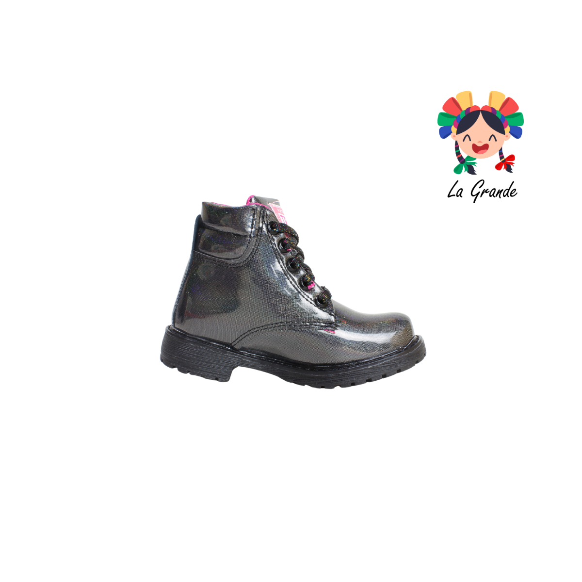 2040 TREK Oxford Glitter Bota Casual para Bebé y Niña