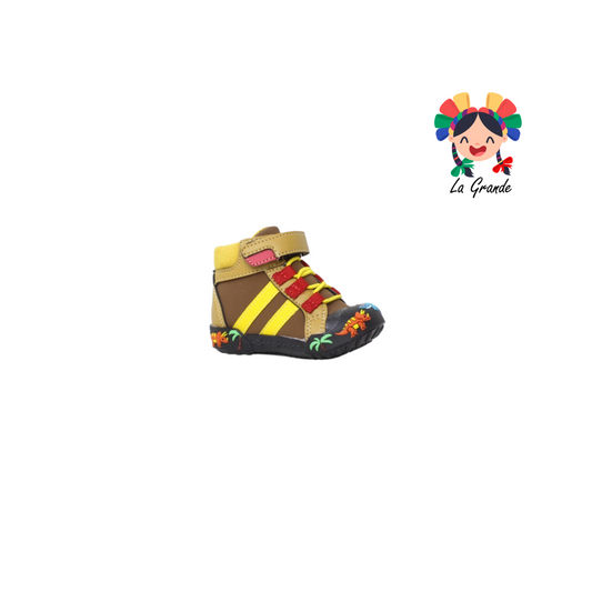 2041 LUCHO Miel Zapato tipo Bota para Bebé y Niño